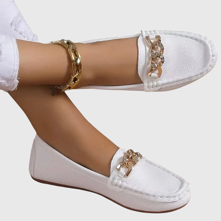 Drew | Women’s Textured Chain Summer Loafers