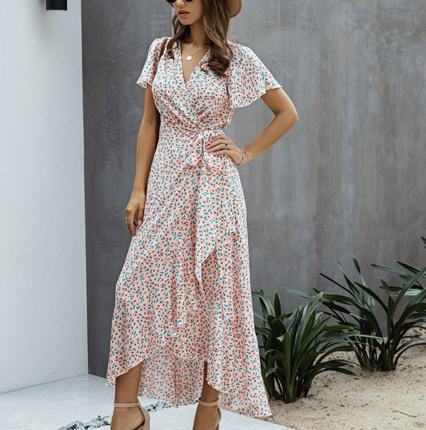 Selena | Women’s Tie Waist Summer Maxi Dress