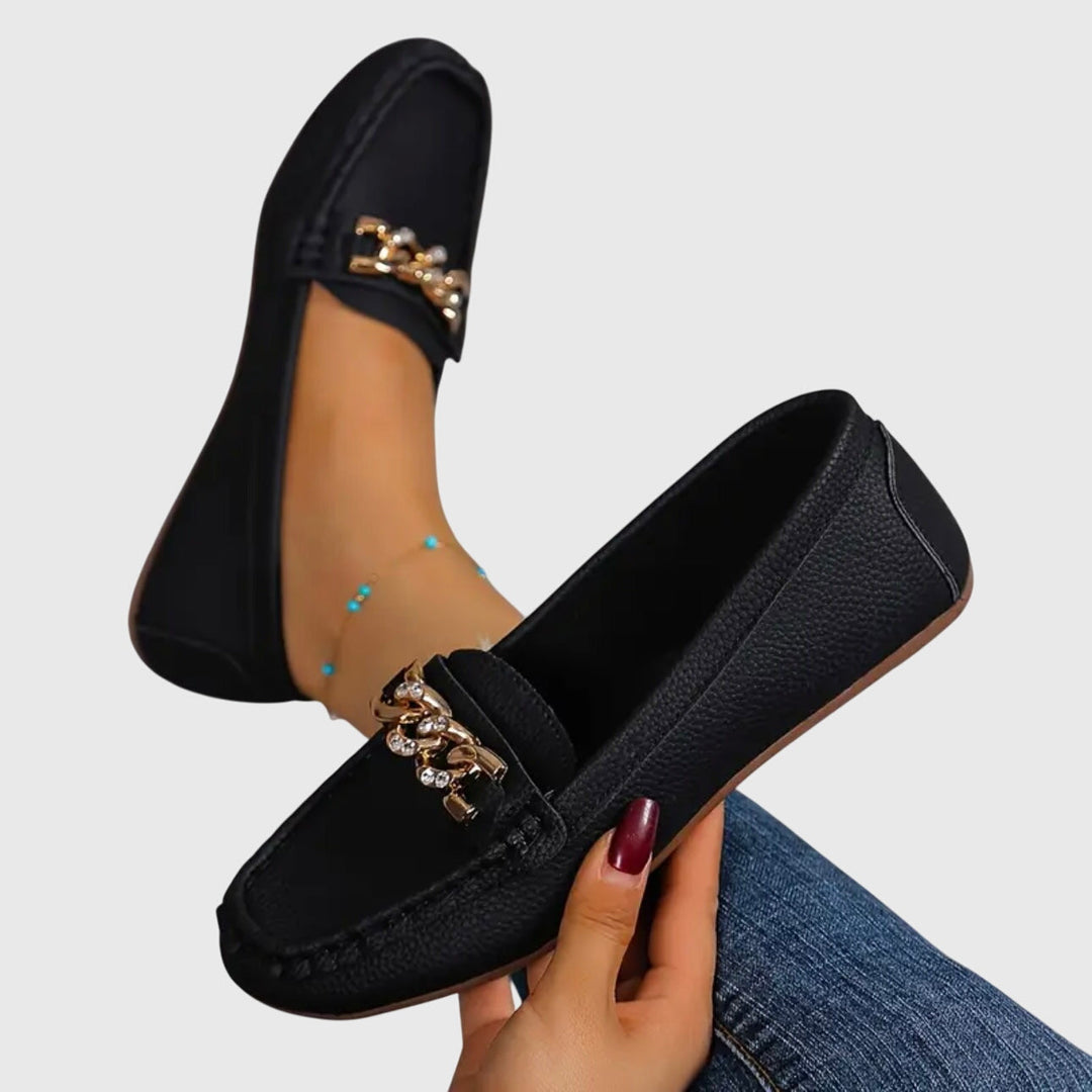 Drew | Women’s Textured Chain Summer Loafers