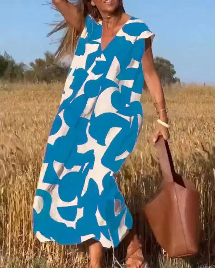 Chloe | Women's Loose fit Printed Maxi Dress