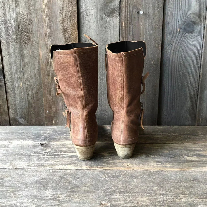Demi | Women’s Zipper Detail Cowboy Boots
