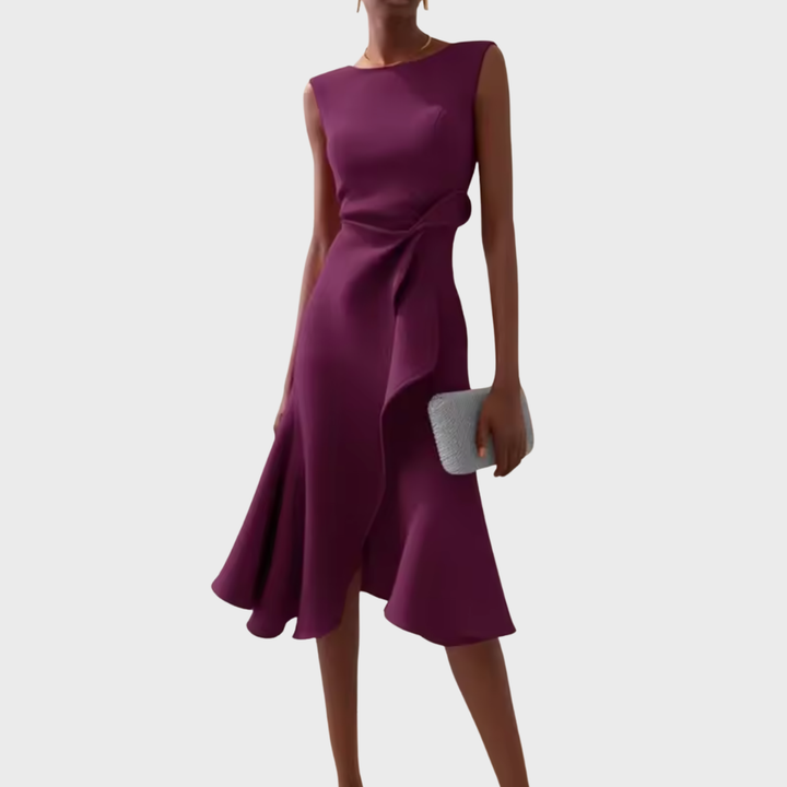 Emma | Women's Sleeveless Asymmetrical Midi Dress