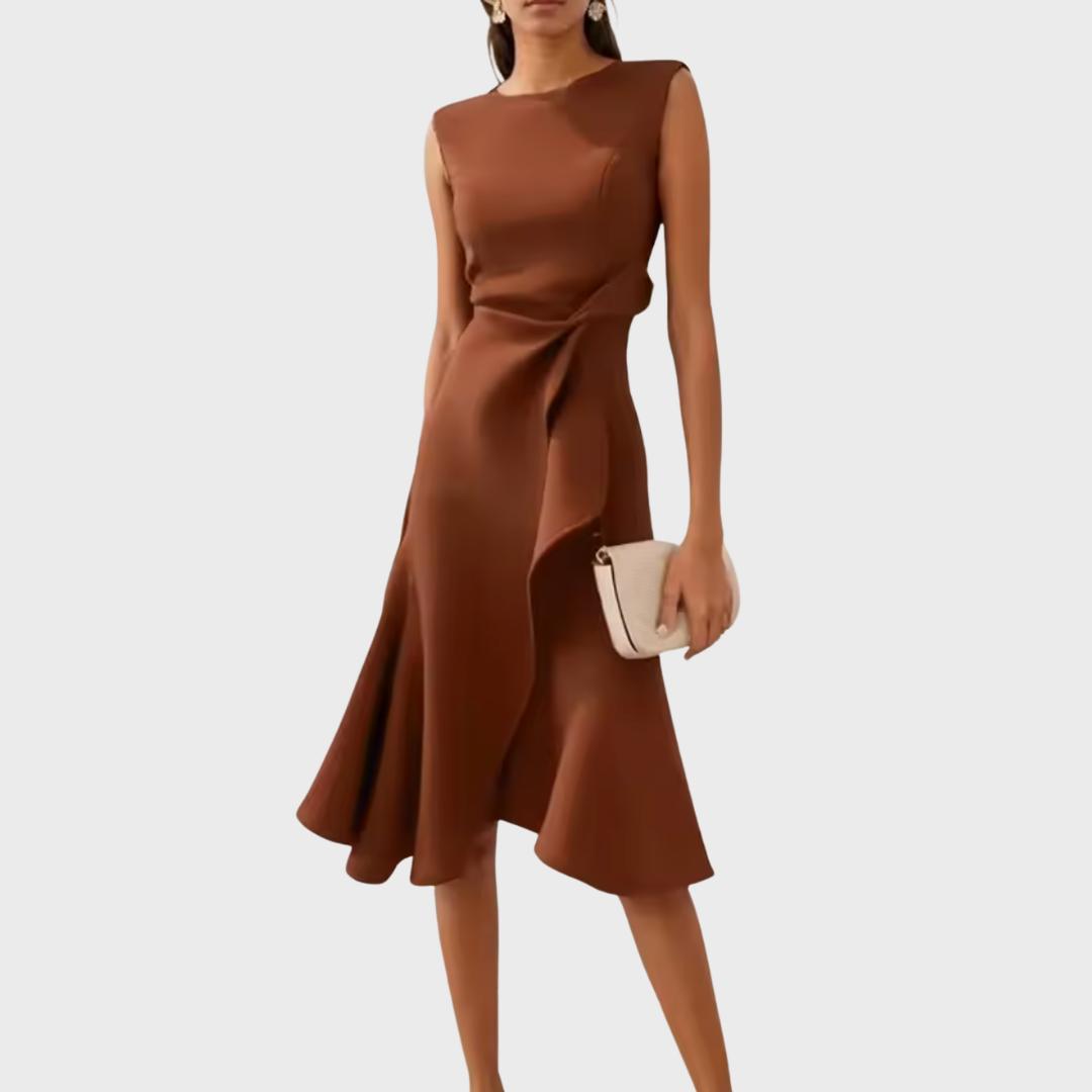 Emma | Women's Sleeveless Asymmetrical Midi Dress