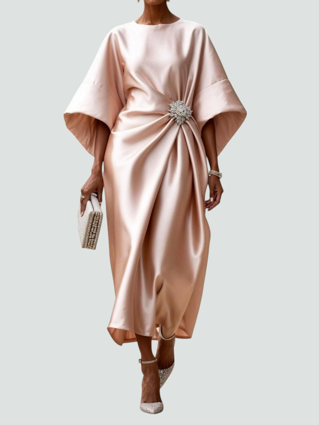 Anna | Women’s Evening Satin Maxi Dress