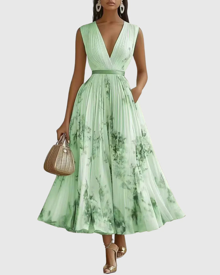 Ainhoa | Women’s Elegant Pleated A-line Dress