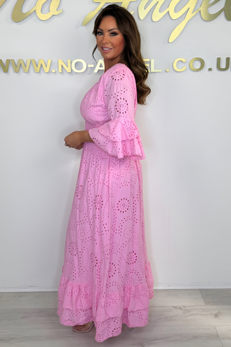 Sera | Women’s Elegant V Neck Muslin Dress
