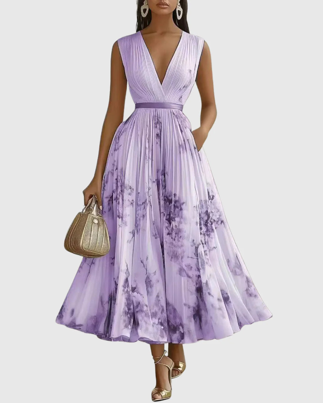 Ainhoa | Women’s Elegant Pleated A-line Dress