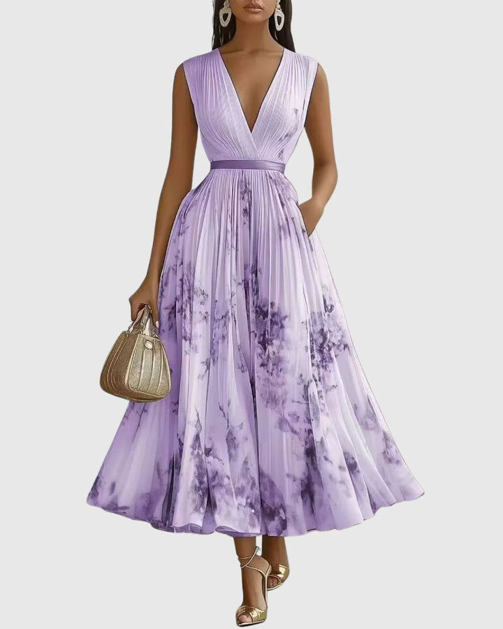 Ainhoa | Women’s Elegant Pleated A-line Dress