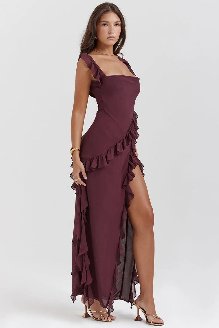 Adeline | Women’s Ruffled Maxi Evening Dress