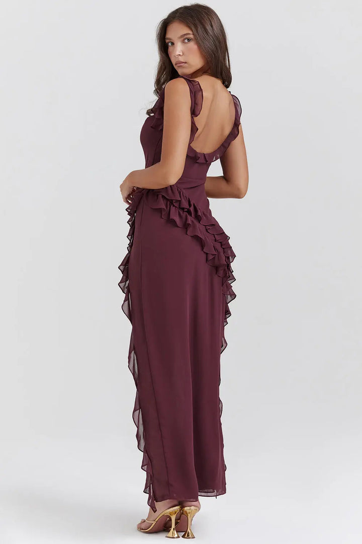Adeline | Women’s Ruffled Maxi Evening Dress
