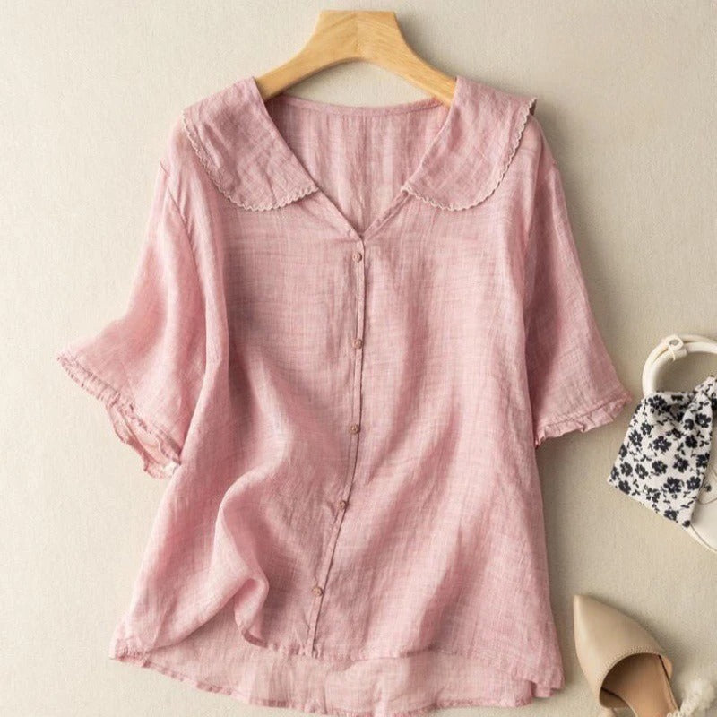 Althea | Women’s Summer Front Button Blouse