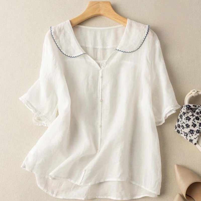Althea | Women’s Summer Front Button Blouse