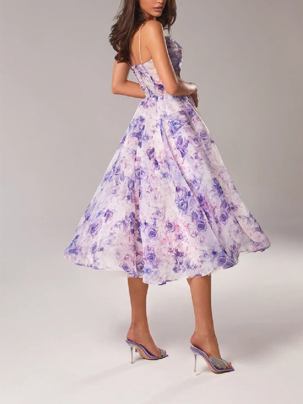 Tonka | Women’s Floral Midi Wedding Guest Dress