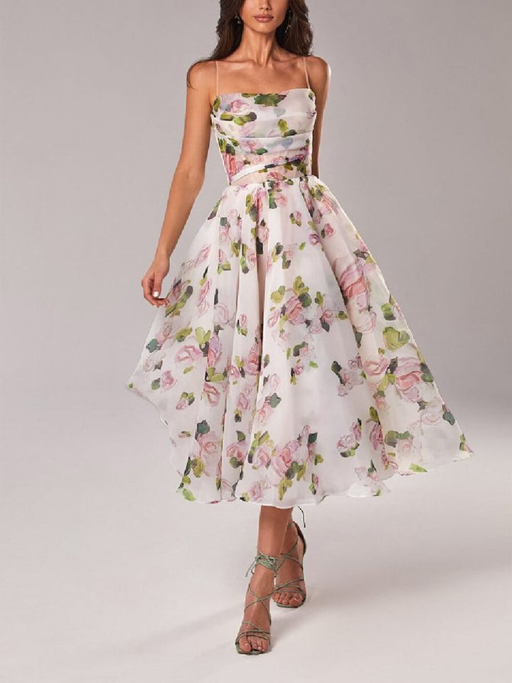Tonka | Women’s Floral Midi Wedding Guest Dress