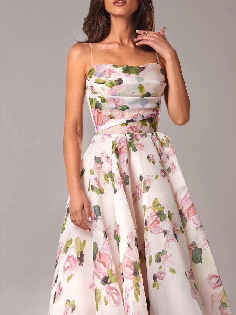 Tonka | Women’s Floral Midi Wedding Guest Dress