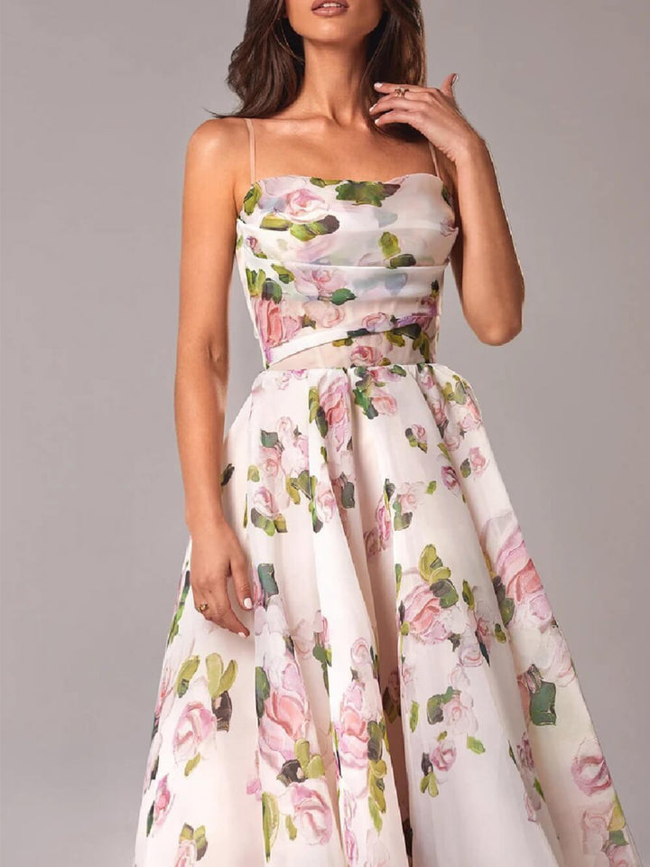 Tonka | Women’s Floral Midi Wedding Guest Dress