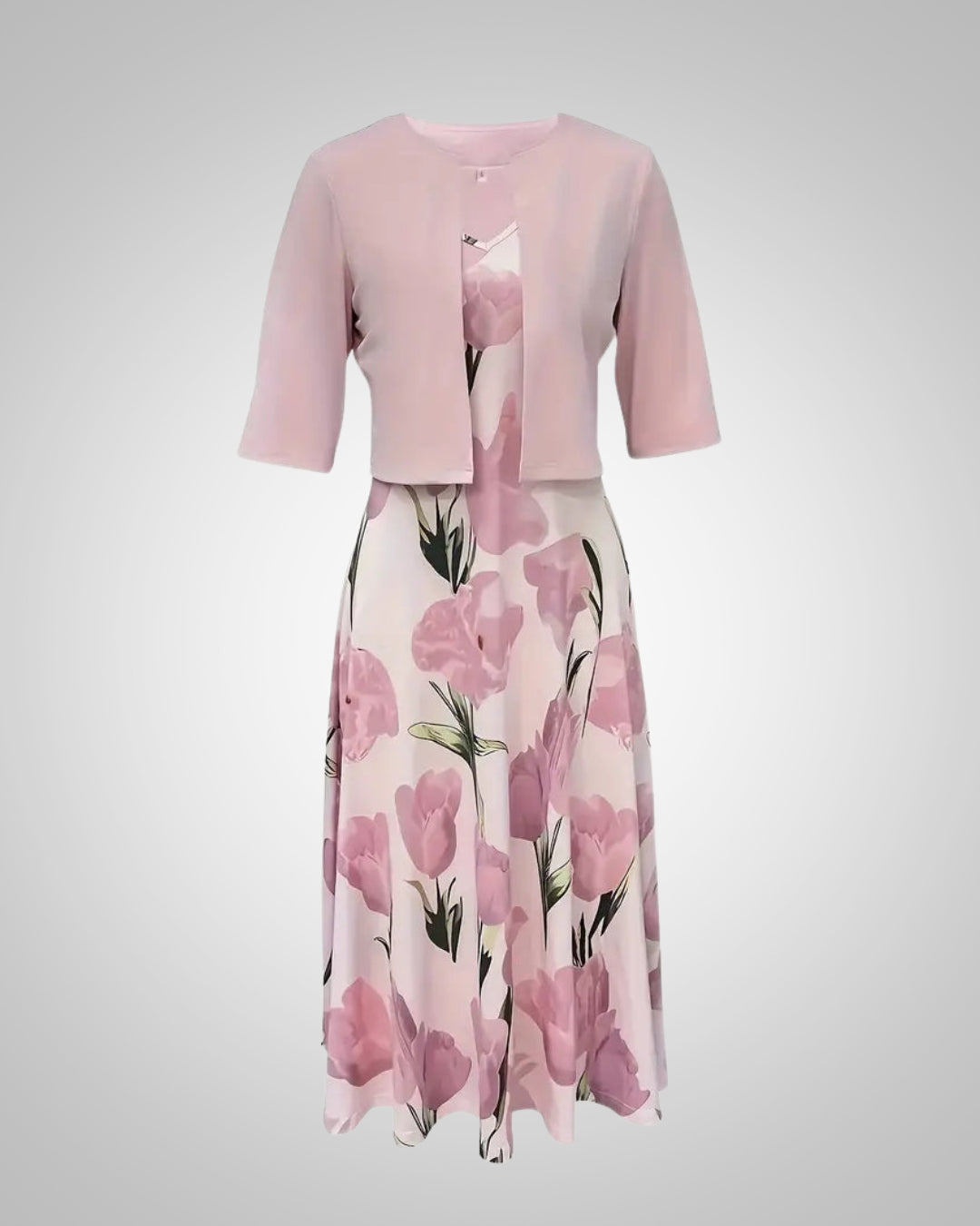Sofia | Women's Summer Floral Pattern V-Neck Maxi Dress Set