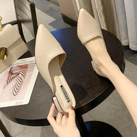 Giulia | Women's Slip-On Point Toe Sandals With Low Heel