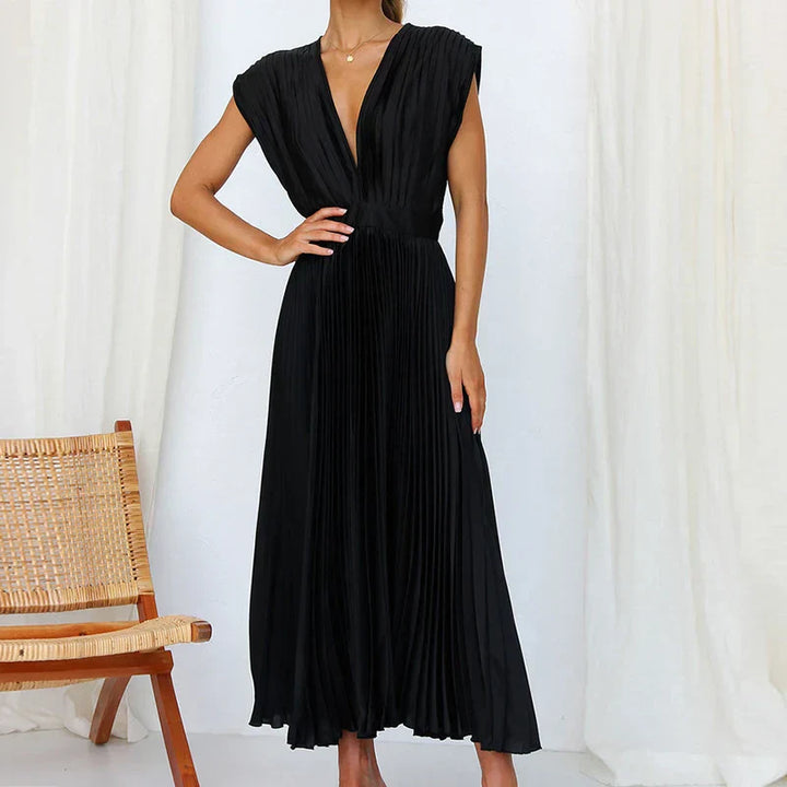 Melody | Women’s Elegant Pleated Maxi Dress