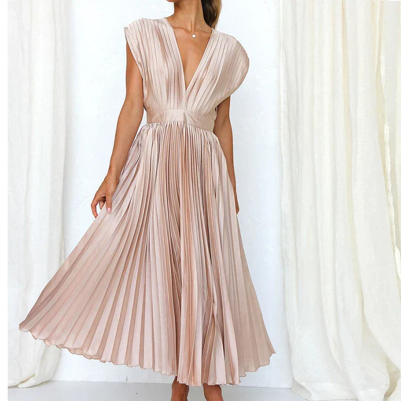 Melody | Women’s Elegant Pleated Maxi Dress