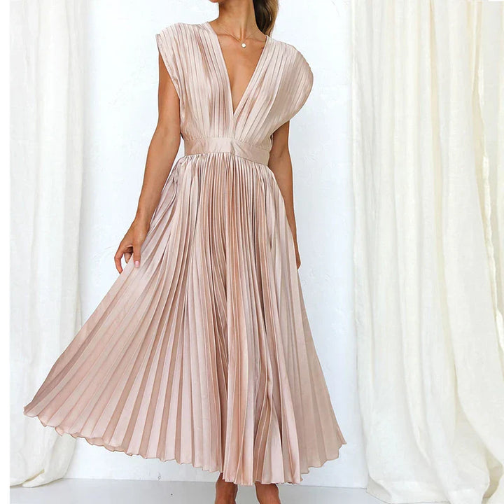 Melody | Women’s Elegant Pleated Maxi Dress
