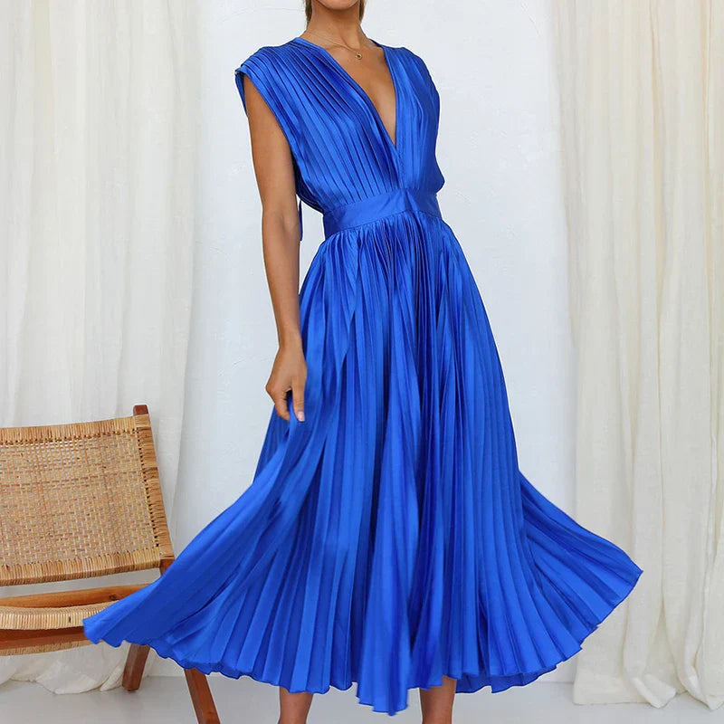 Melody | Women’s Elegant Pleated Maxi Dress