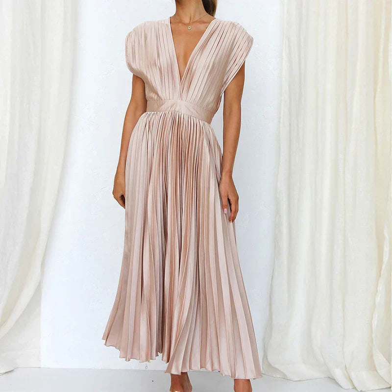 Melody | Women’s Elegant Pleated Maxi Dress