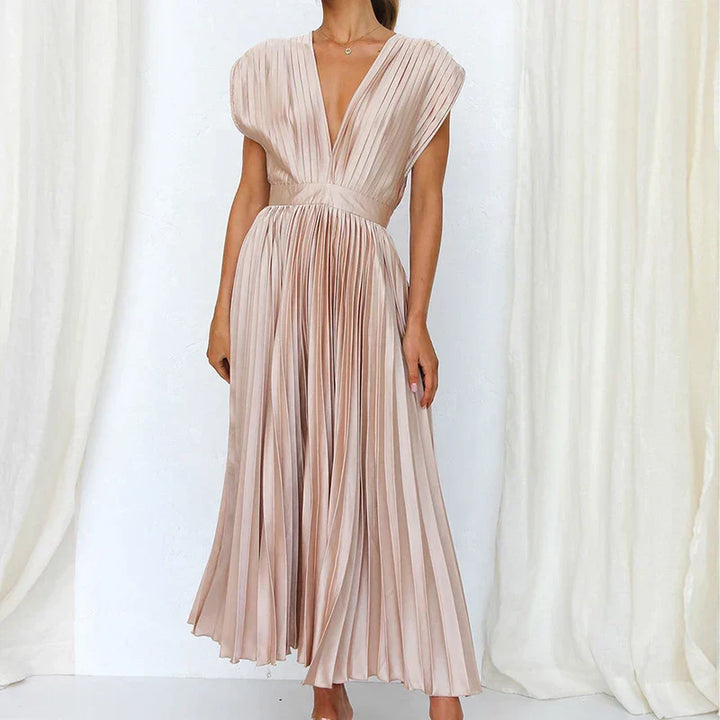 Melody | Women’s Elegant Pleated Maxi Dress