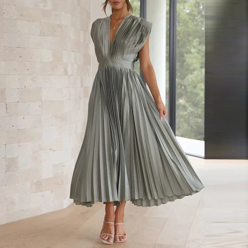 Melody | Women’s Elegant Pleated Maxi Dress