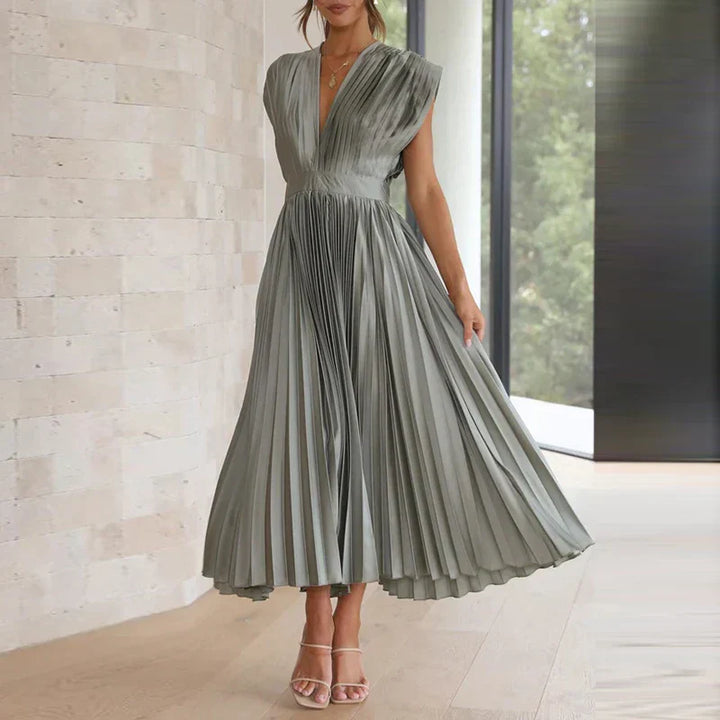 Melody | Women’s Elegant Pleated Maxi Dress