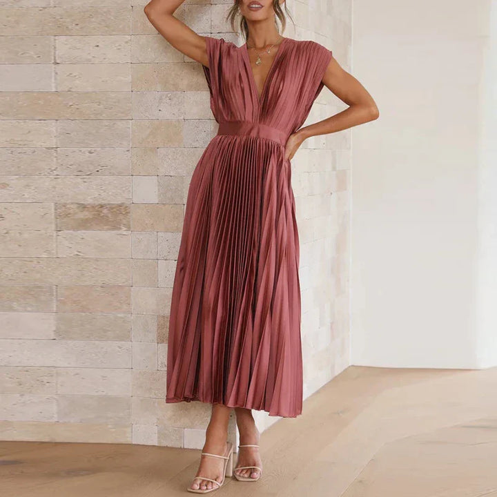 Melody | Women’s Elegant Pleated Maxi Dress