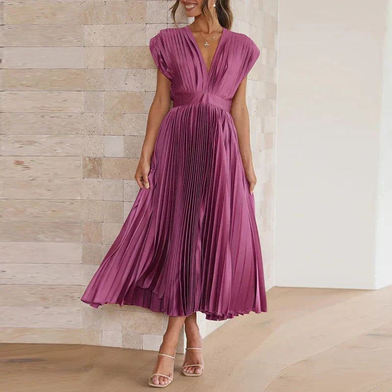 Melody | Women’s Elegant Pleated Maxi Dress