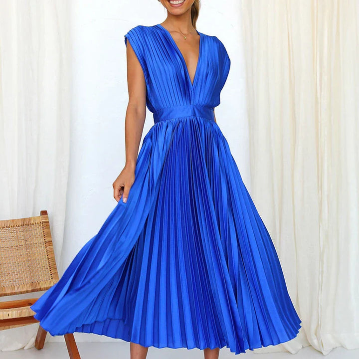 Melody | Women’s Elegant Pleated Maxi Dress