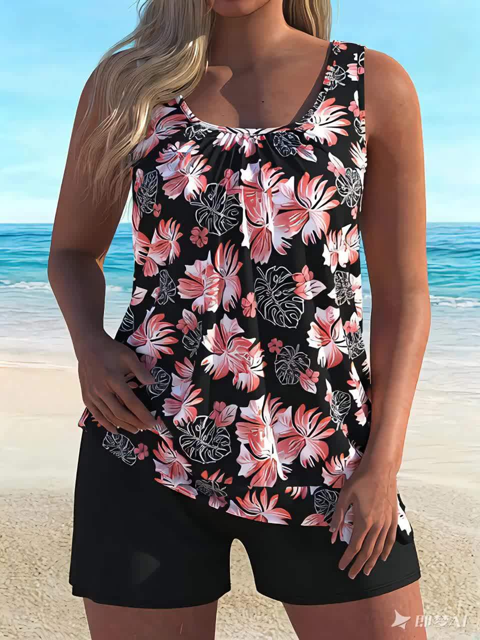 Isla | Women's Beach Floral Tankini Swimwear Set