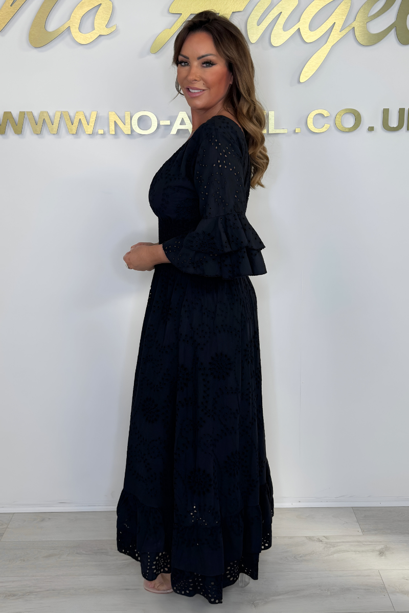 Sera | Women’s Elegant V Neck Muslin Dress