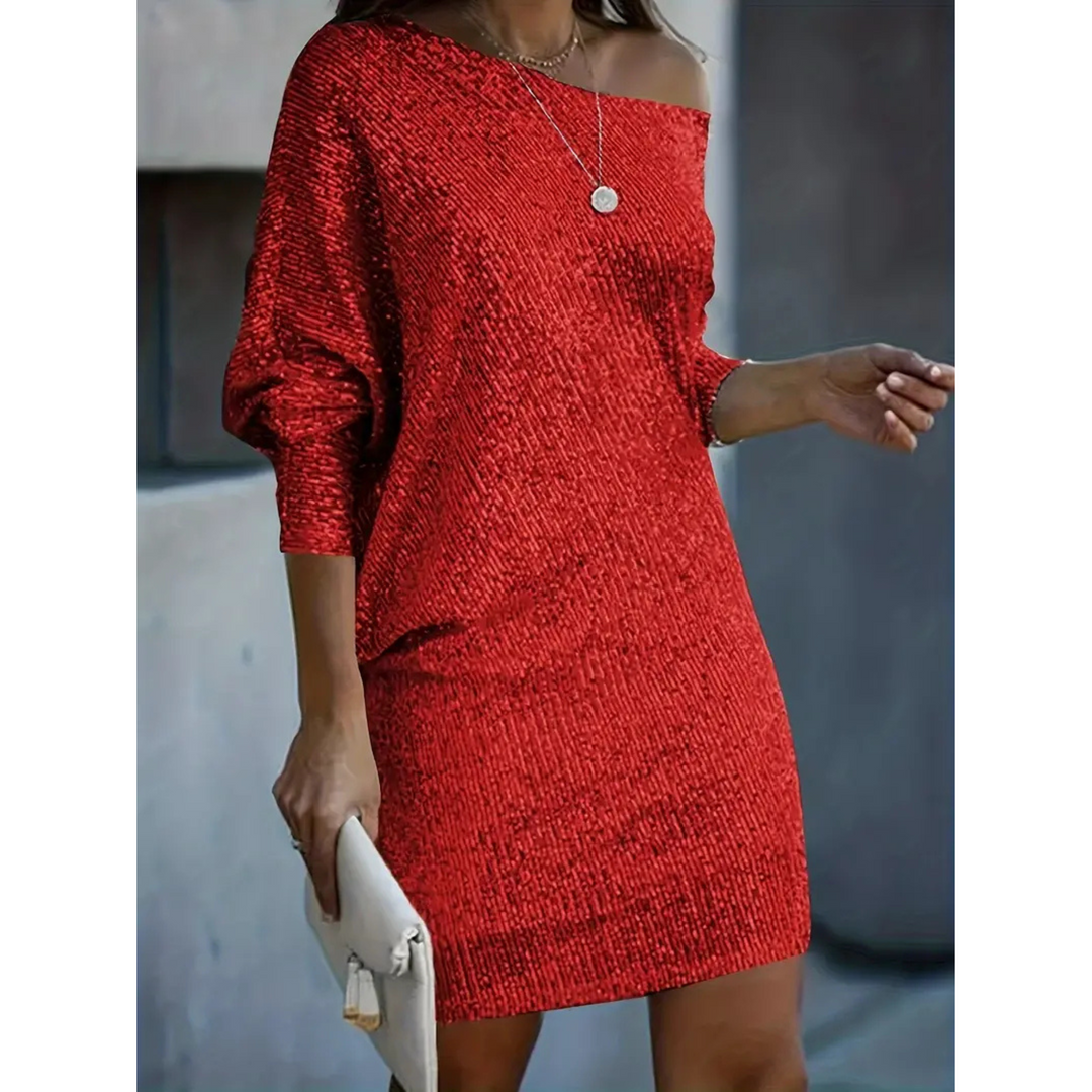 Shelby | Women’s Evening Gold Sequin Dress