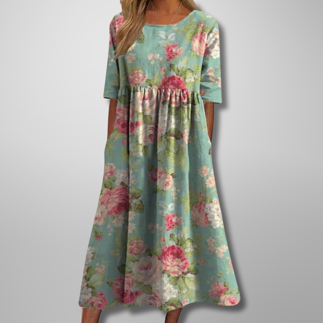 Ensley | Women’s Summer Floral Midi Dress