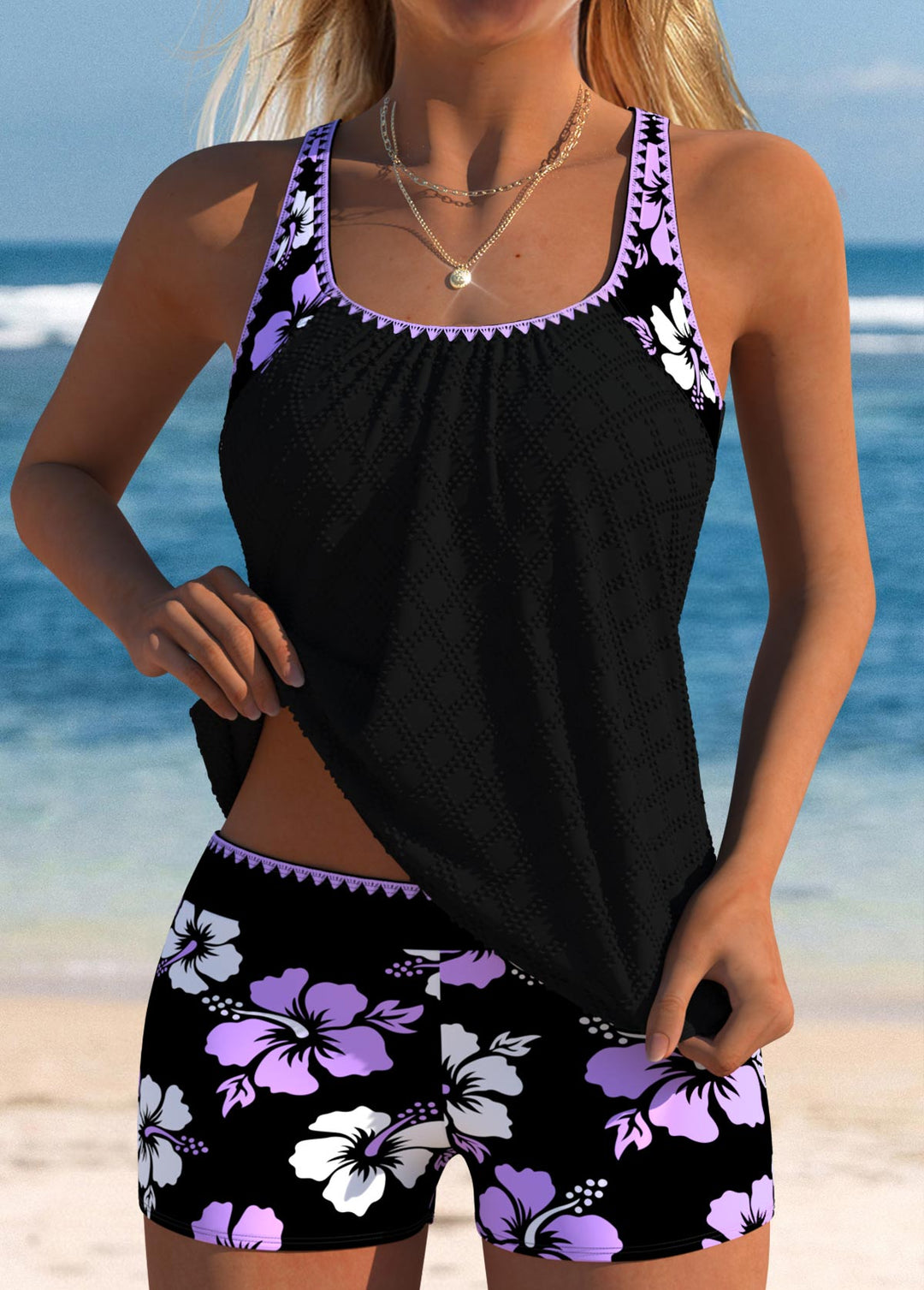 Audrey | Women's Beach Flowy Tankini Swimsuit