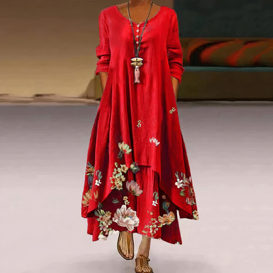 Grace | Women's Summer Floral Relaxed Fit Maxi Dress