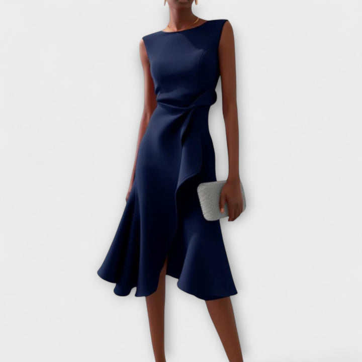 Emma | Women's Sleeveless Asymmetrical Midi Dress