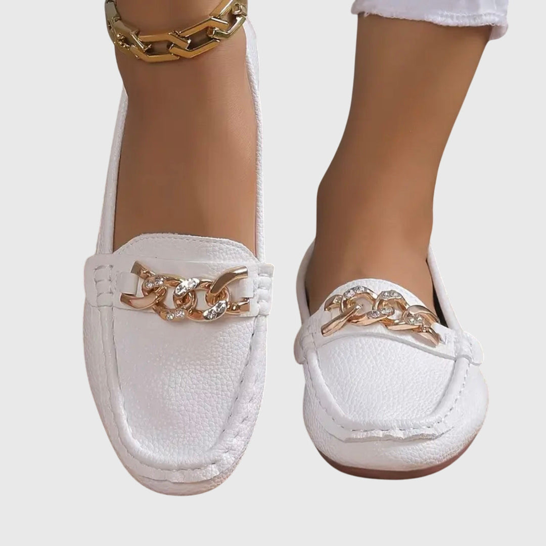 Drew | Women’s Textured Chain Summer Loafers