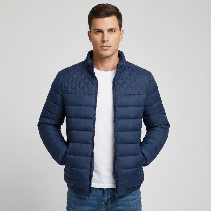 Men’s Quilted Ribbed Cuffs Jacket