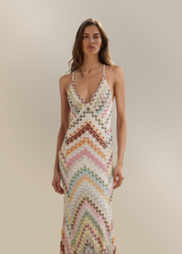 Isabella | Women's Summer Printed V-Neck Maxi Dress