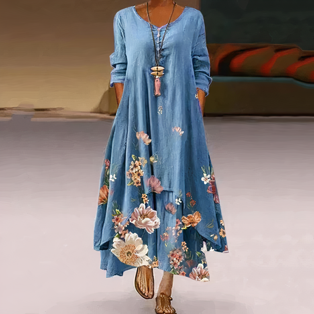 Grace | Women's Summer Floral Relaxed Fit Maxi Dress