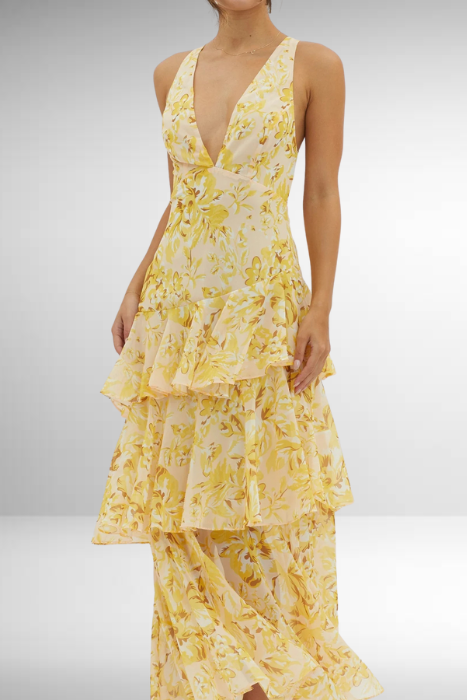 Callista | Women’s V-Neck Summer Maxi Dress