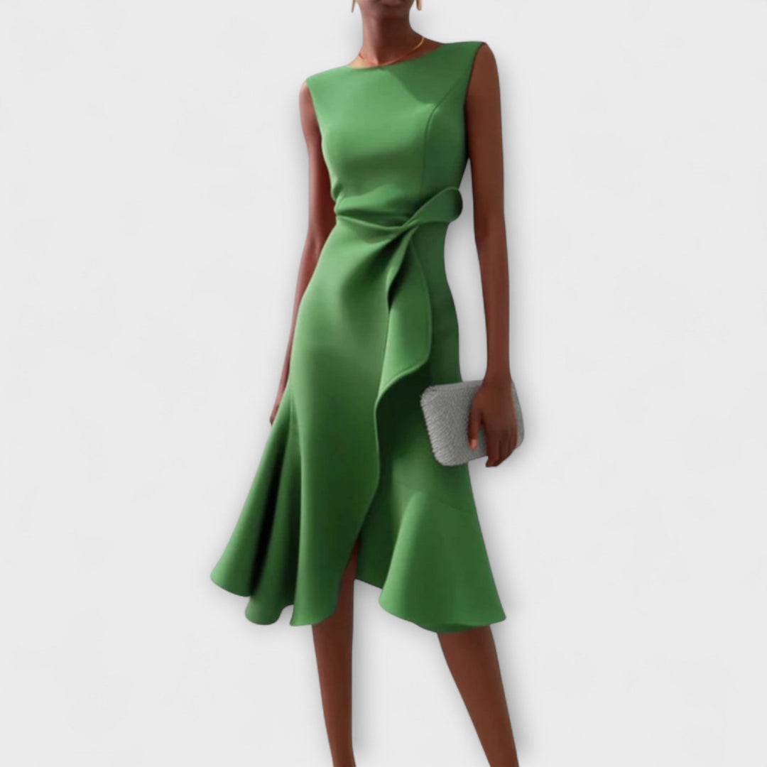 Emma | Women's Sleeveless Asymmetrical Midi Dress