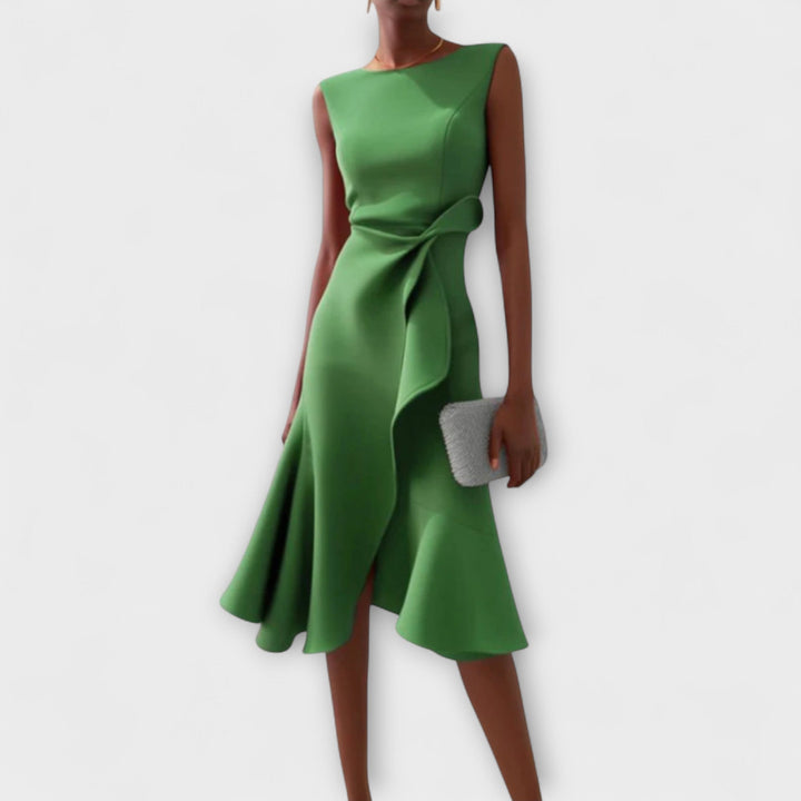 Emma | Women's Sleeveless Asymmetrical Midi Dress