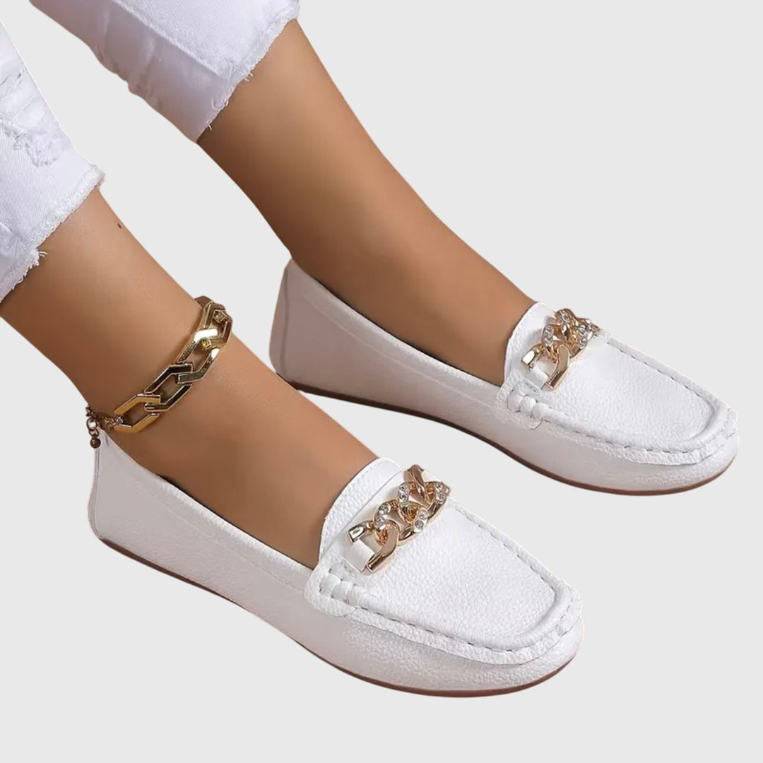 Drew | Women’s Textured Chain Summer Loafers