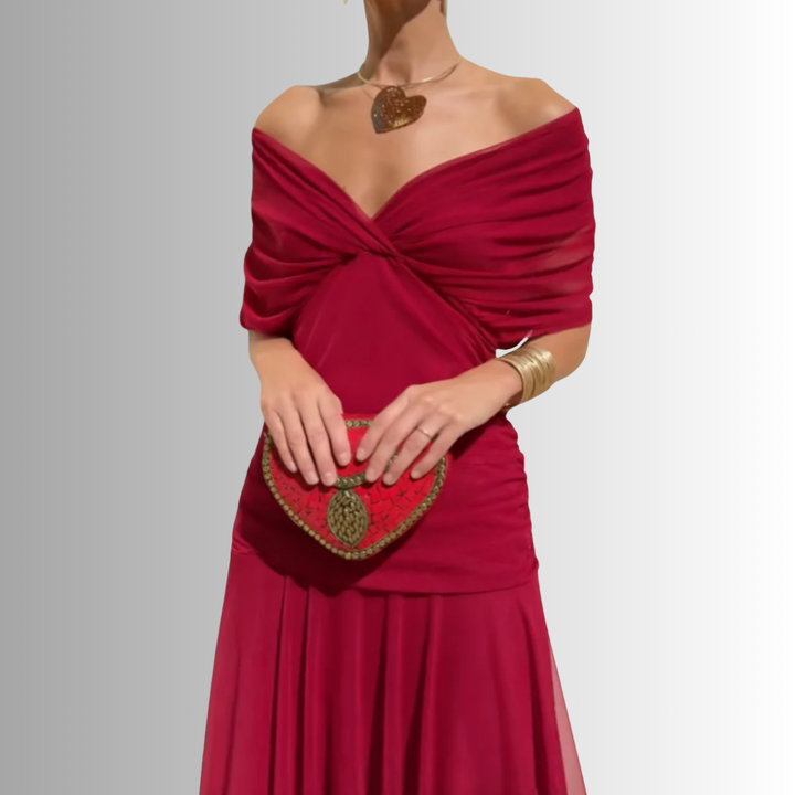 Galilea | Women’s Off-Shoulder Draped Maxi Dress