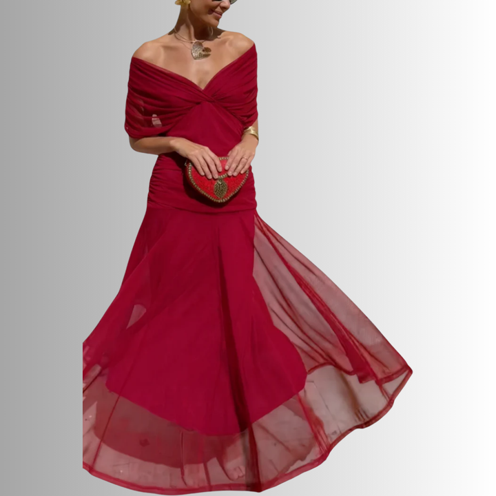 Galilea | Women’s Off-Shoulder Draped Maxi Dress